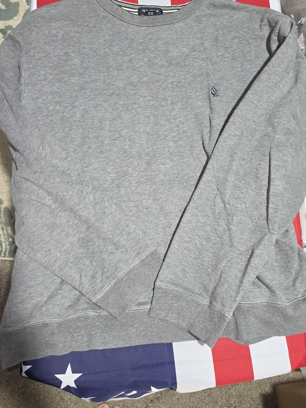 Nautica Light Gray Crewneck Sweatshirt